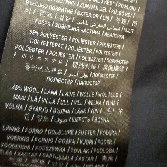 GUESS Blue Wool-Blend Bouclé Coat with Belt, XS - Picture 8 of 12